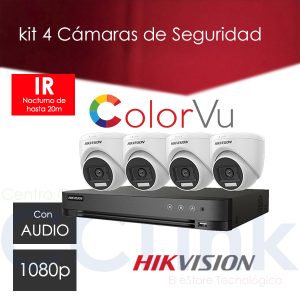 Kit 4 domos colorvu audio