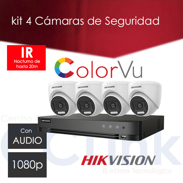 Kit 4 domos colorvu audio