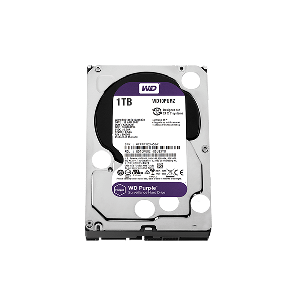 Disco Duro Purple 1TB CCTV 64mb Western Digital WD10PURZ - Imagen 2