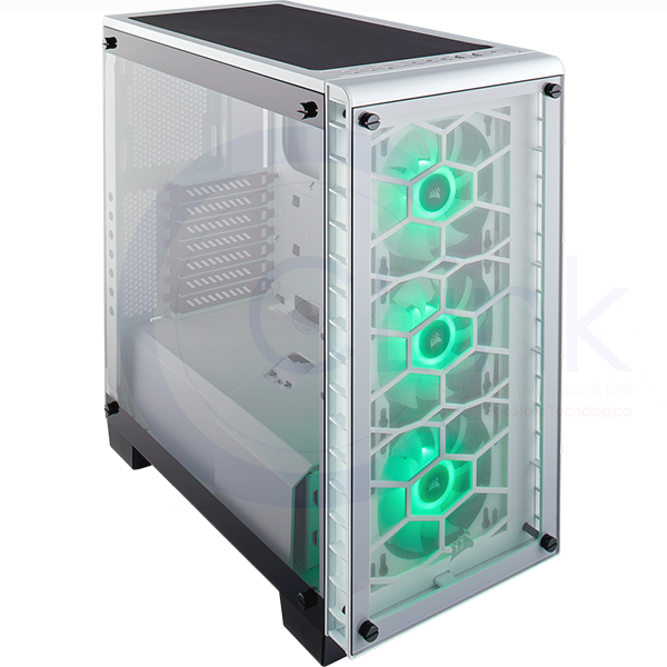 Gabinete Corsair Crystal 460X RGB SP120 Vidrio Templado - Imagen 3