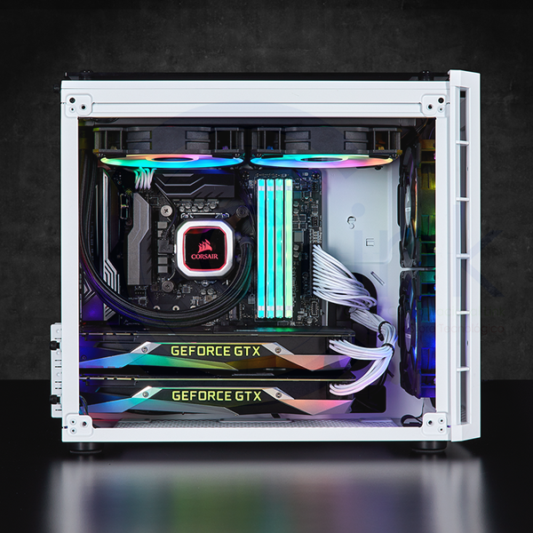 Corsair Gabinete RGB Crystal Series 280X Micro-ATX - Imagen 3