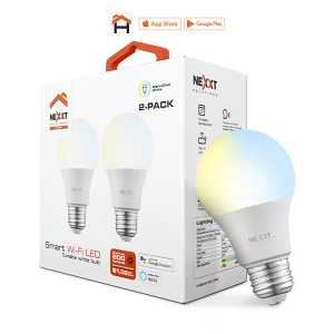 Kit 2 Ampolletas Led inteligente WiFi A19 220V Luz Blanca Cálida