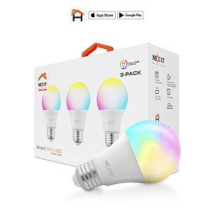 Kit 3 Ampolleta Led RGB inteligente WiFi A19 220V Luz Multicolor