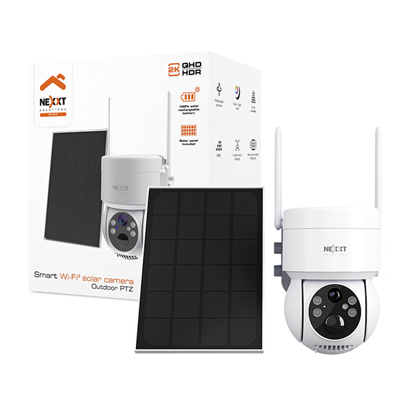 Nexxt Cámara PTZ Exterior 3MP 2K con Panel Solar NHC-OP20S
